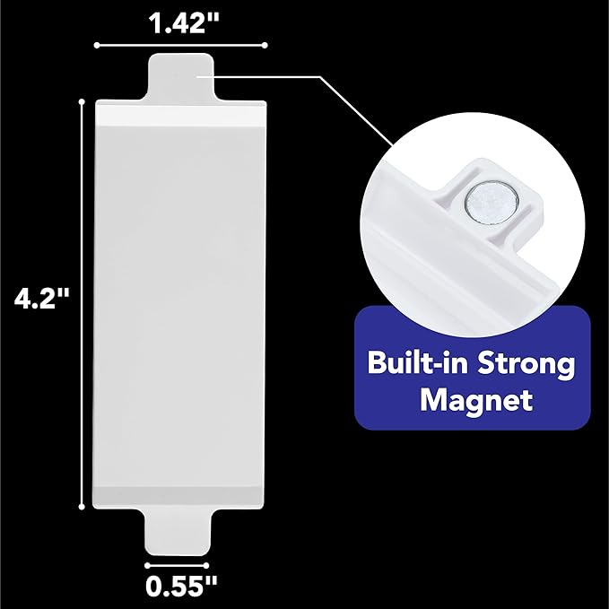 Bates- Magnetic Light Switch Guard, 4 Pack, White, Light Switch Cover Child Proof