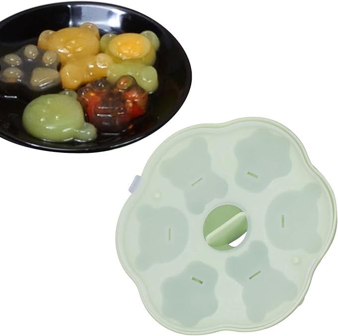 Jelly, Food Grade Silicone, Making Baby Food, ,for Pudding, Cake, Cat Cube Pudding Kitchen with Lid for Home(Green)