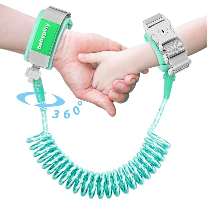 Reflective Anti Lost Wrist Link, Safety Wristband Walking Harness Leash with Lock for Toddlers, Babies & Kids(2.5m/ 1 Pack)