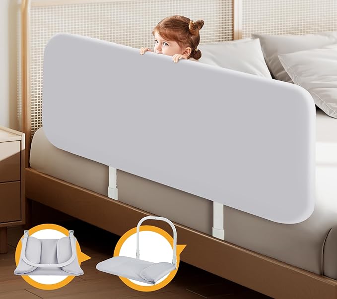 Toddler Bed Rails for Travel - Baby Guard Bed Rail Portable for Crib, Twin, Queen, Full, King Size Beds - Easy to Assemble, Safety Bed Side Rail for Toddlers and Kids
