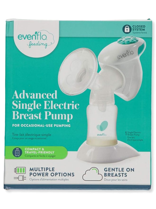 Evenflo Feeding Occasional Use Closed System Advanced Single Electric One-Handed Breast Pump