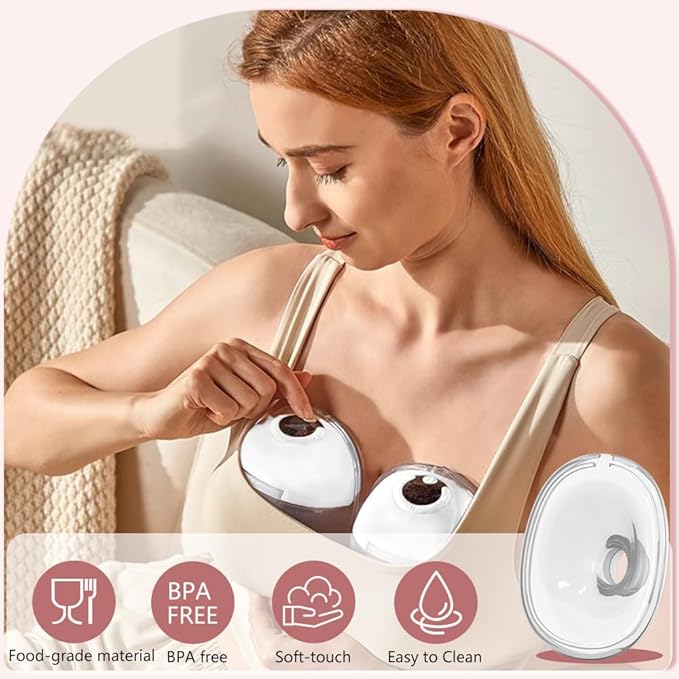 2PCS Silicone Flange 27mm Compatible with Lansinoh Discreet Duo, NCVI NICEGREEN Nuliie Zooawa S32 Breast Pump Parts S32 Pump Replacement, for Lansinoh Pump Part Flange Shield 27mm