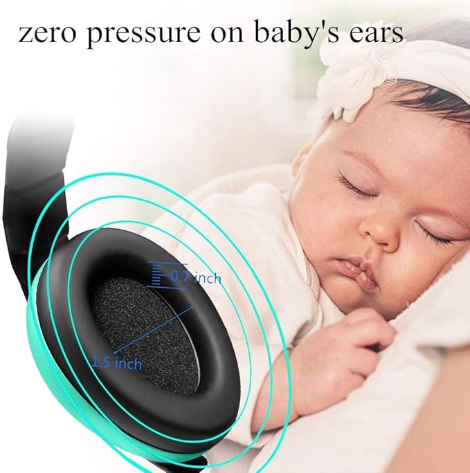 Solar-Power Baby Noise Cancelling Headphones, Ear Protection Earmuffs for 0-3 Years Kids