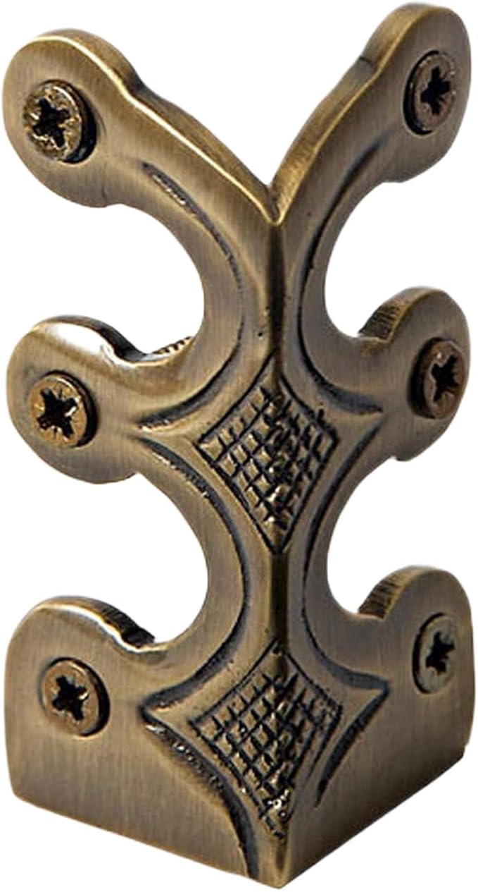Baseboard Corner Protector - antique brasss Corner Guards, Decorative Metal Edge Protectors | Solid Brass Skirting Board Covers, Decorative Wall Corner Protector, Durable Baseboard Edge Guard for Home