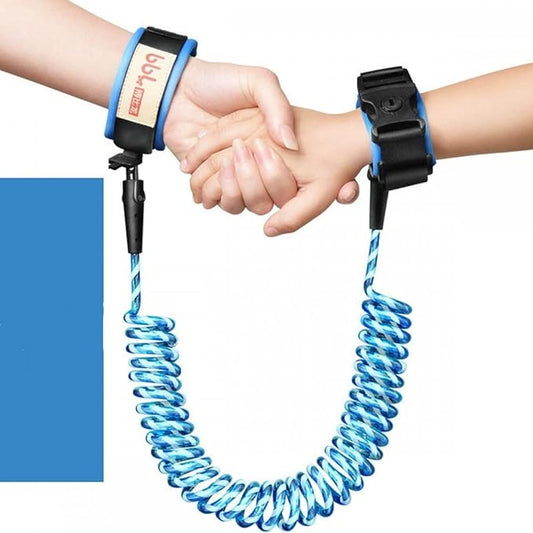 Kids Baby Safety Lock Anti-Lost Night Reflective Harness Rope Wristband Child Leash (Blue)