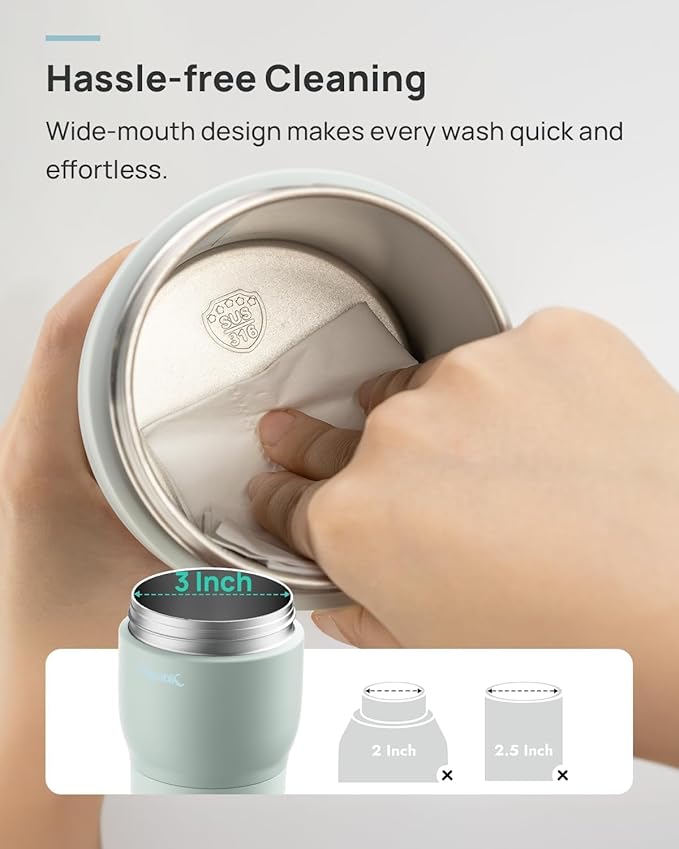 Papablic Portable Bottle Warmer Pro for Travel – Fast Heating, Built-in Sterilizer, 30W Fast Charge, 5-Temp Control, Easy-Clean Wide Mouth, Baby Milk Warmer for Breastmilk & Formula, Lilac Purple