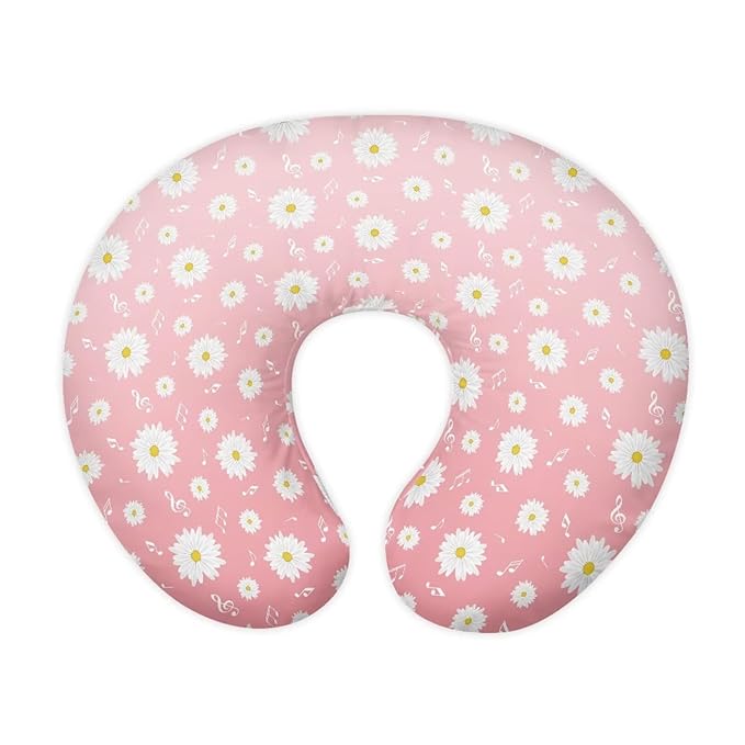 Daisy Note Baby Nursing Pillow Cover Positioner Super Soft and Safe for Newborn Washable and Stretchy Pillow Cover with Hidden Zipper, 2 Packs