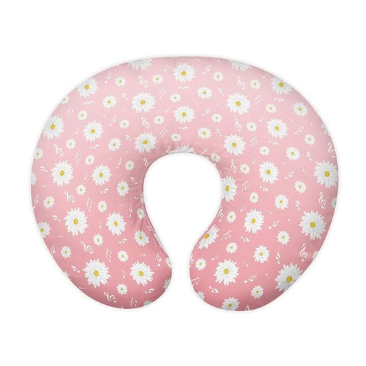 Daisy Note Baby Nursing Pillow Cover Positioner Super Soft and Safe for Newborn Washable and Stretchy Pillow Cover with Hidden Zipper, 2 Packs