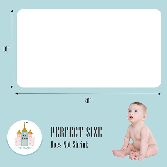 Cute Castle 12 Pack Muslin Burp Cloths for Baby - Ultra-Soft 100% Cotton Baby Washcloths - Large 20'' by 10'' Super Absorbent Milk Spit Up Rags - Burpy Cloths for Unisex, Boy, Girl - Multicolor
