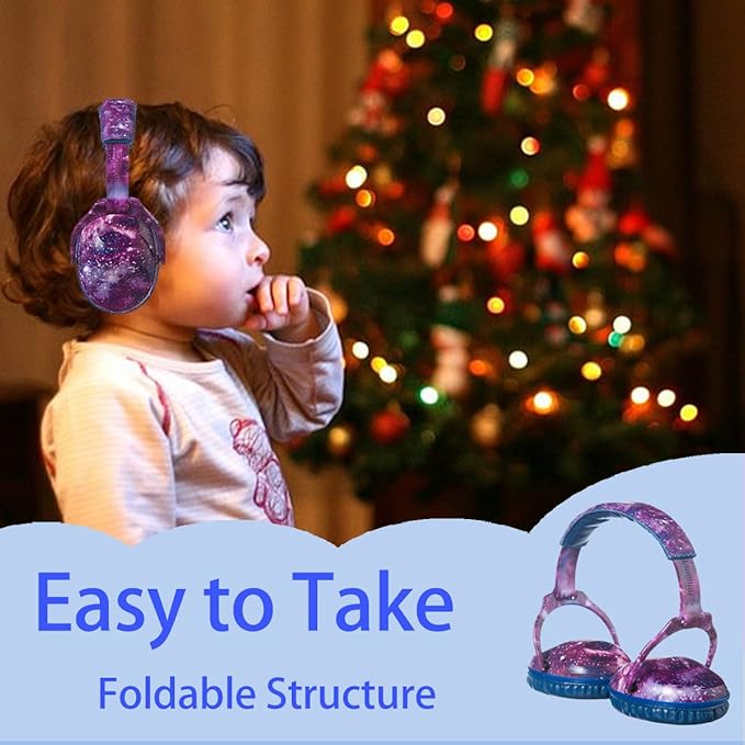 Kids Hearing Protection,25dB NRR Noise Reduction,Sound Proof for Kids,Toddler,Safety Earmuffs for Concert,Airplane,Autism,Monster Jam,Travel,School- Blue Nebel