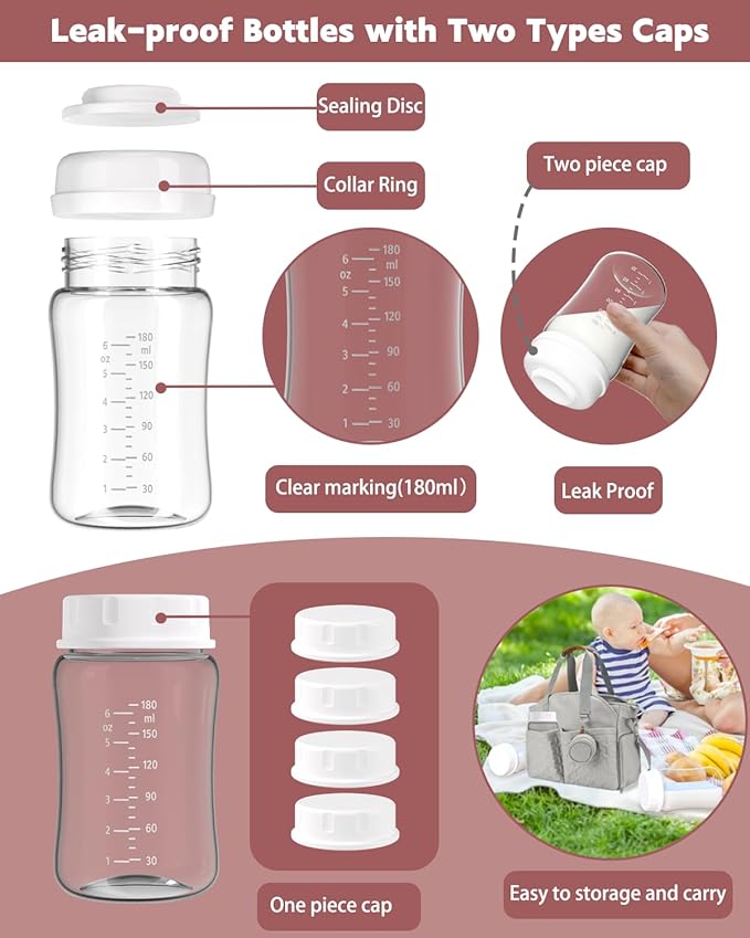 4packs 16mm Full Breast Replacement Pump Parts for Spectra S1 S2 9 Plus Synergy Gold Include 13mm Flange,Valve,Backflow Protector,Tube,Bottle,Caps, Fit for Motif Luna Cimilre Ameda MYA Pump