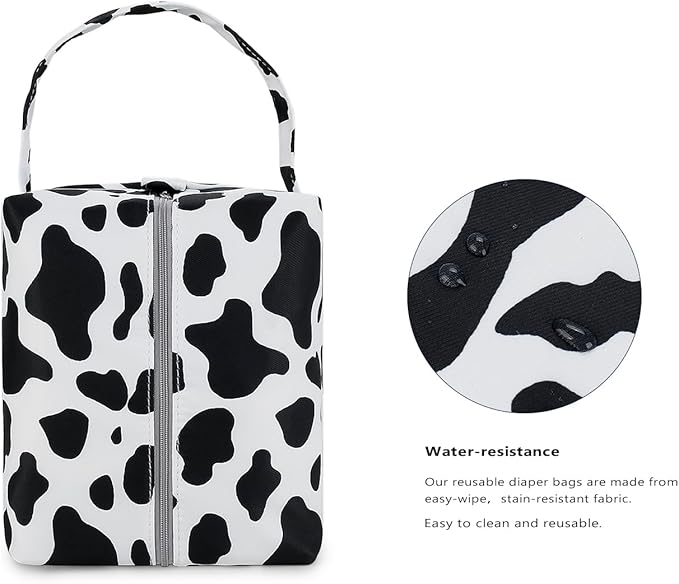 MOMIGO Wet Dry Bags for Baby Cloth Diapers - Waterproof Pod Hanging Diaper Bag Reusable, Washable for Baby Stroller, Diaper Bag, Breast Pump Parts, Travel Bag