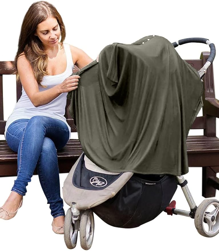 Byrd & Blume Maternity Nursing Cover Breathable Lightweight Breastfeeding Cover Wrap Shawl Scarf Poncho Full 360