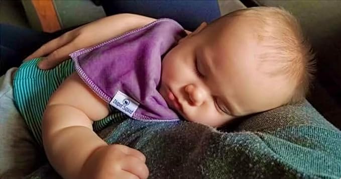 DiaperSquad's 100% Organic Cotton Baby Drool Bibs, Super Absorbent & Adjustable Baby Bibs for Drooling and Teething