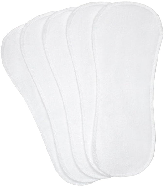 Kushies Washable 5 Piece Diaper Liners Pack, White, Infant/Toddler