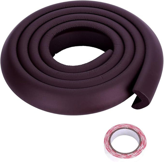 Kids Baby Safety Rubber Bumper Strip Corner and Guards Protector Child Proofing Premium Childproofing Protector (Coffee)