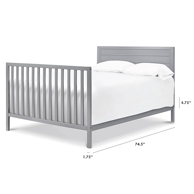 DaVinci Hidden Hardware Twin/Full-Size Bed Conversion Kit (M5789) in Grey