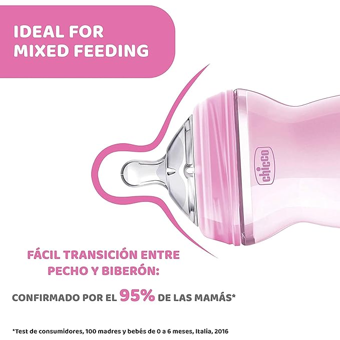 Chicco Natural Feeling 6months + Bimba Bottle 330ml