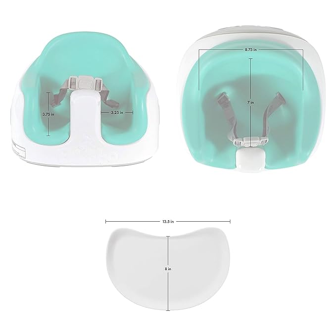 Bumbo 3-in-1 Multi-Seat for 6 to 36 Months, Travel Baby and Infant Feeding & Play Floor Seat, Aqua - All-in-One Portable Booster with Dining Tray & Toddler Kitchen High Chair