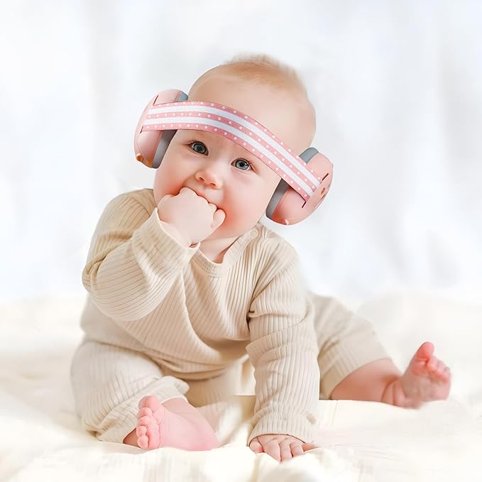 PandaEar Baby Ear Muffs, 2-in-1 Baby Ear Protection Noise Cancelling Headphones Ages 0-3 Years, Infant Hearing Protection