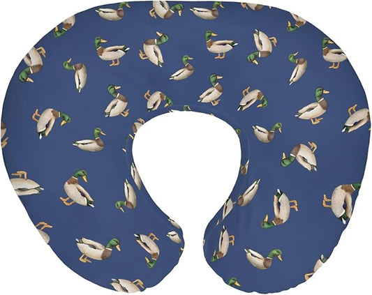 Wild Ducks Mallards Baby Nursing Pillow Covers for Boy Girl Mallard Duck Lake Pond Nursing Pillow Slipcovers for Breastfeeding Pillows Vintage Duck Hunting Soft Stretchy Covers for Newborn Infant