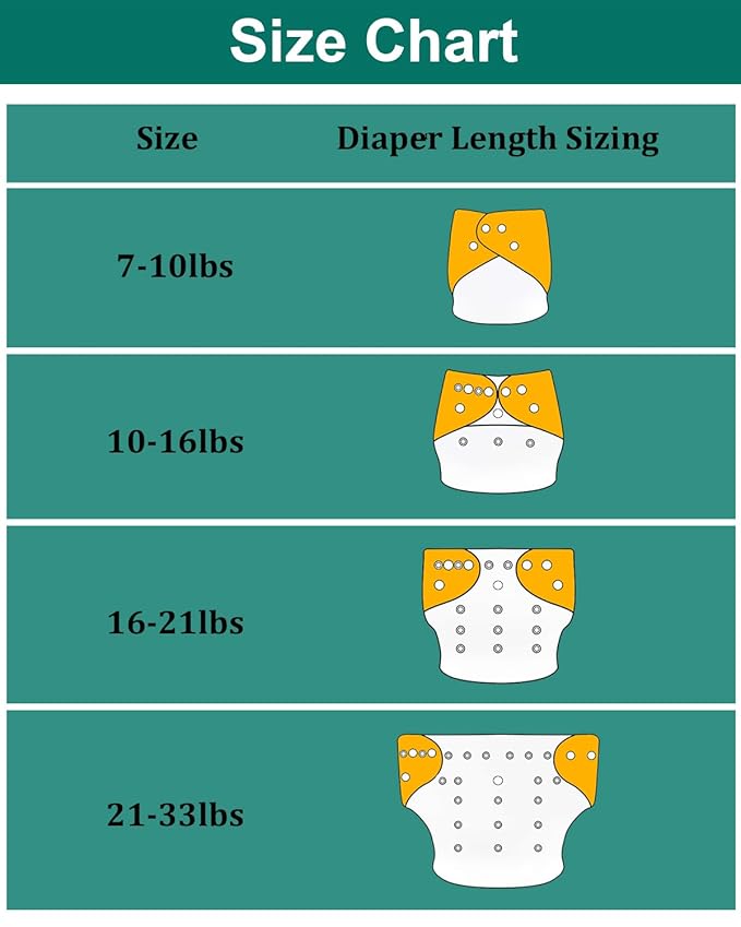 babygoal Cloth Diaper Covers 6 Pack with Wet Bag for Fitted Diapers and Prefolds with Double Gussets, Adjustable and Reusable for Baby Boys