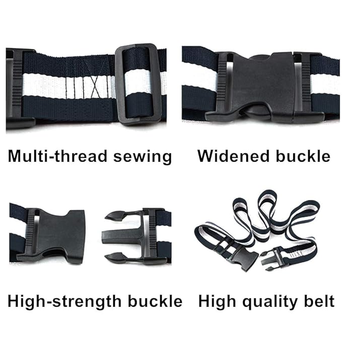 ZARPMA Baby Adjustable Safety Belt,Safety Harness for Child Kid Infant Safe Strap 5 CM Width for Pushchair,HighChair,Child Chair,Stroller,Pram Buggy(Blue-White-Blue)