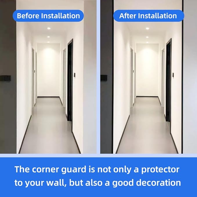 4 Pcs Aluminum Angle Corner Guards, 1" x 1" x 39.4" Metal Wall Corner Protector L-Shaped Molding Trim for Wall Door Frame Cabinet Protection Decoration, 2 mm Thickness, Black