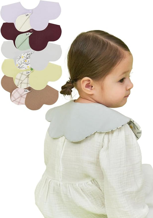 Konny Baby Bib 3/5/7-Pack Set, 360 ° Rotate, Soft and Absorbent Drooling for Toddler Boys Girls Baby Essentials