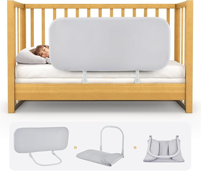 Portable Bed Rails for Toddler: Travel Baby Bed Rail Guards for Crib, Twin, Queen, Full, King Size Beds - Easy to Assemble, Safe Guard Bed Side Rail for Toddlers and Kids