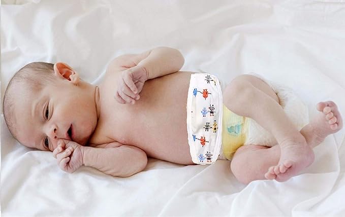 I&S Baby 3, 4, or 6 Packs Newborn Infant Belly Button Wrap Comfort Cotton Umbilical Cord Cover Band Fajero Boy Girl