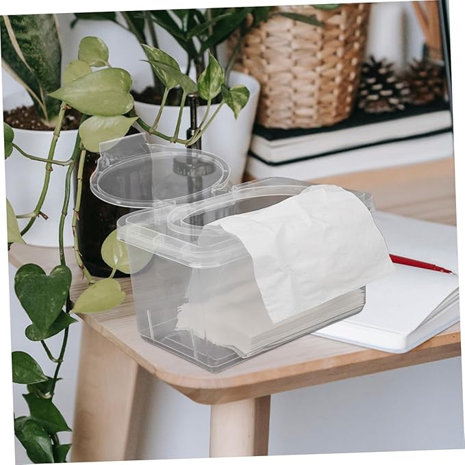 2pcs Baby Wipes Box Carrying Case Acrylic Baby Wipes Holder Reusable Desktop Wipe Dispenser Container with Lid Wipe Container for Bathroom Travel Household Pp Wipes Cover
