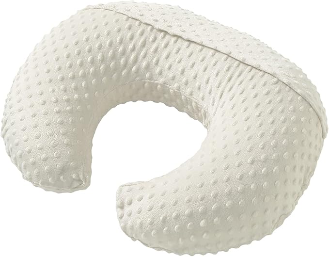 Pillowcase for Nursing Pillow and Positioner for Breastfeeding and Bottle Feeding, Propping Baby, Tummy Time, Baby Sitting Support, Awake-Time Support, Pillow Cover Only (Beige)