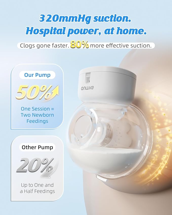Electric Breast Pump with Models MY-376, Wearable Breast Pump Hands Free for Travel & Home, 4 Modes 9 Levels, 135° Flange, Quiet 40dB, BPA-Free, Easy to Clean & Gift for New Moms, Black