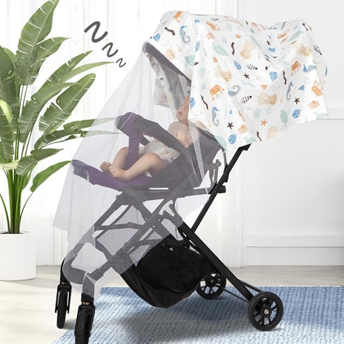2 Pack Baby Nursing Cover with Wire Hoop Full Privacy Breastfeeding Cover Breathable Light Weight Breastfeeding Apron Cover Car Seat Canopy Summer Cotton Nursing Scarf with Adjustable Buckle