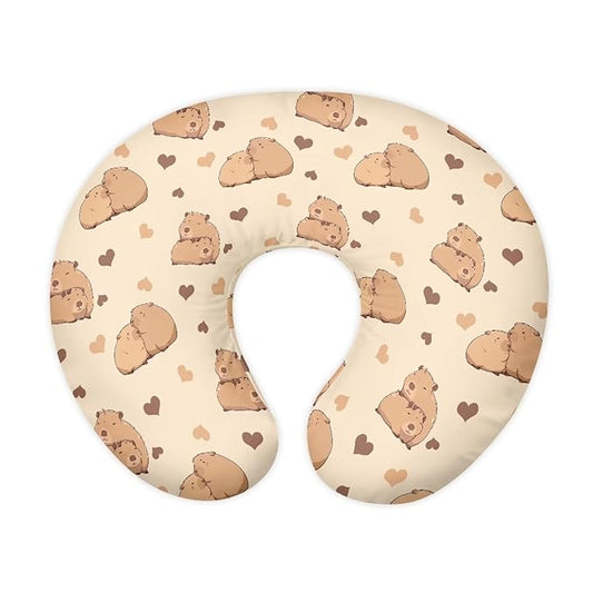 Jeiento Love Heart Capybara Nursing Pillow Covers Soft Comfortable Covers for Nursing Pillow Breastfeeding Pillow Slipcover for Baby