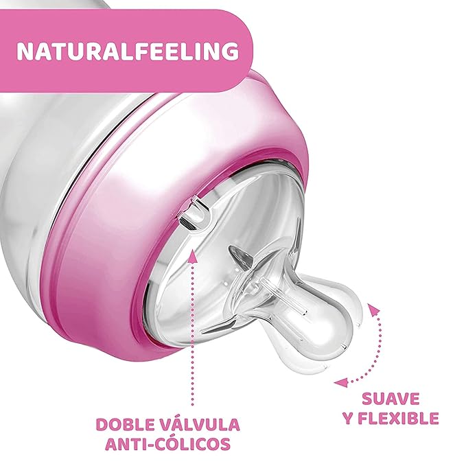 Chicco Natural Feeling 6months + Bimba Bottle 330ml
