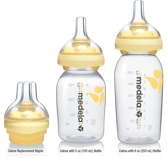 Medela Calma Bottle Nipple | Baby Bottle Teat for use with Medela Collection Bottles | Made Without BPA | Air-Vent System | 8oz / 250mL