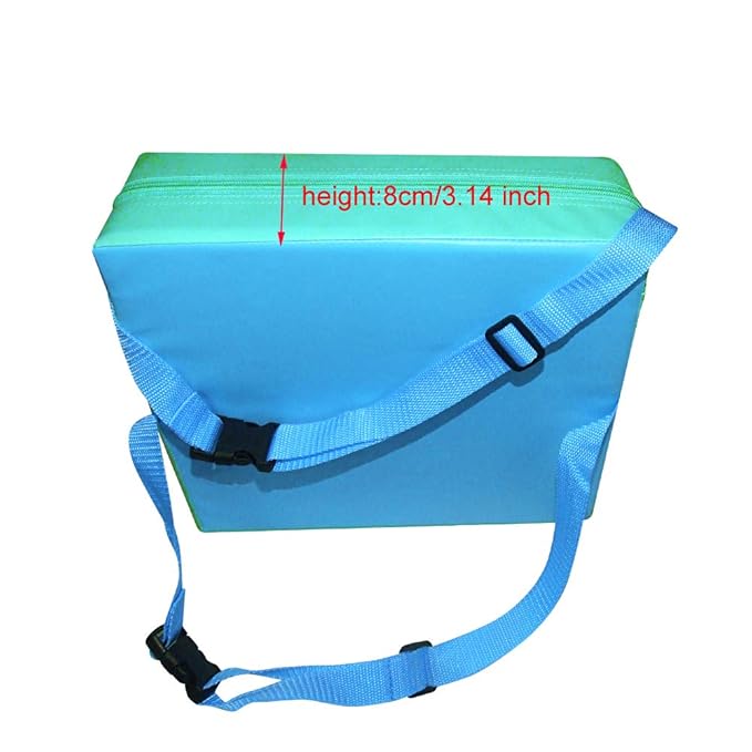 Dining Chair Heightening Cushion Portable Dismountable Adjustable Highchair Booster for Baby Toddler Kids Infant Washable Thick Chair Seat Pad Mat (Blue+Green)