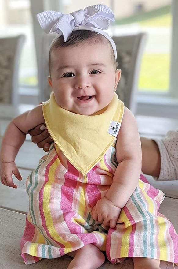 DiaperSquad's 100% Organic Cotton Baby Drool Bibs, Super Absorbent & Adjustable Baby Bibs for Drooling and Teething