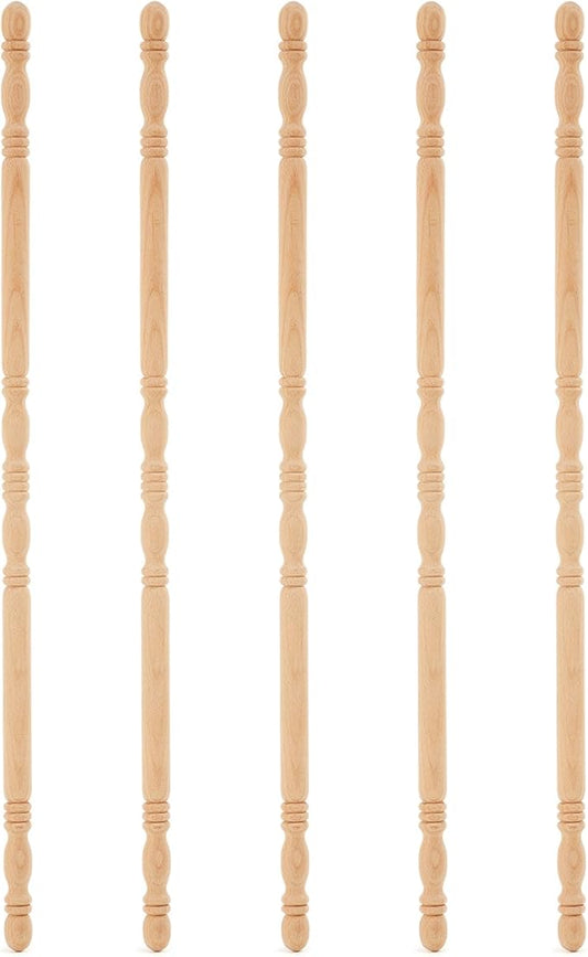 DoubleFill 5 Pack Red Oak Corner Guards for Wall Decorative Wall Corner Protector 39-1/2'' x 1'' Solid Wood Edges Protect Trim for Pets Renovation, Easy Installation
