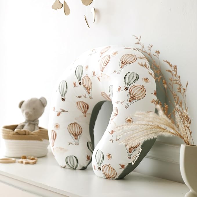 GRSSDER Nursing Pillow Cover Stretchy Minky Removable Nursing Covers for Breastfeeding Pillows, Ultra Soft Comfortable Slipcover for Boy and Girls, Balloon