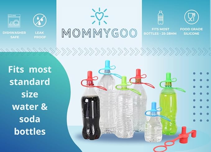 Universal Silicone Sippy Cap for Toddlers – Spill-Proof Bottle Top – BPA-Free, Food-Grade – Fits Most Bottles – Reusable with Travel Pouch – 5-Pack (Assorted Colors)
