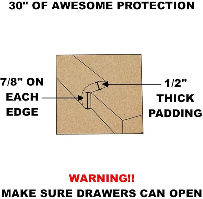 Ergo Edge | Protect Your arms from Sharp Table Edges! | 30" High Density Foam [Black]