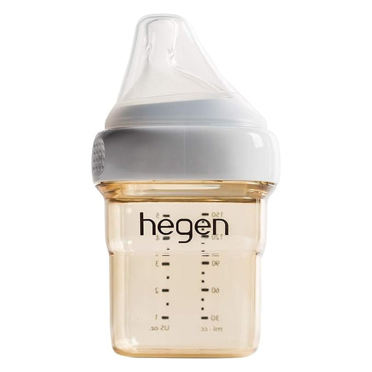 hegen Baby Bottles - Anti Colic Baby Bottles Wide Neck - Breastfeeding System 5 oz with Slow Flow Teats