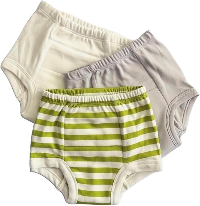 Laas Organic Cotton Potty Training Pants/Underwear, GOTS Certified, Boys, Girls, Unisex, Toddler, Pack of 3