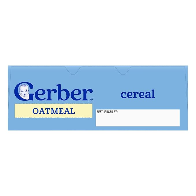 GERBER CEREAL FOR BABY GRAIN AND GROW 1st Foods Non GMO Oatmeal 5x8oz