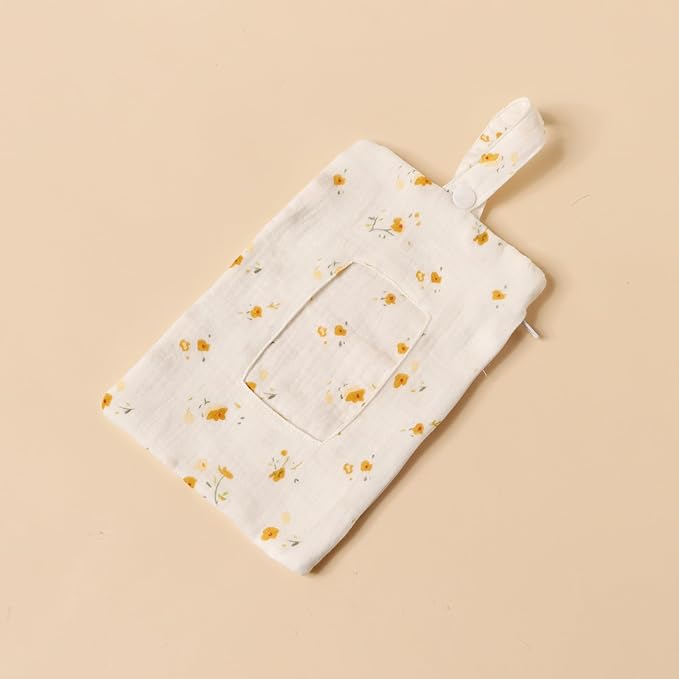 Baby Wipe Holder Portable Wipe Dispenser Strollers Storage Bag Container Double Layer Travel Carry Case for Diapers