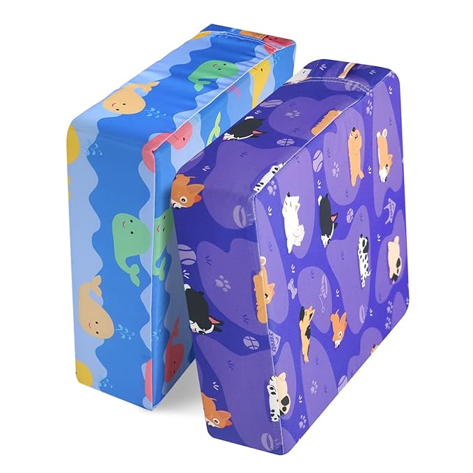 Toddler Booster Seat for Dining Table,4 Inches Washable Double Safer Straps Non-Slip Bottom Booster Seat Dining for Kids, Portable Travel High Density Sponge Detachable Increasing Cushion for Child.