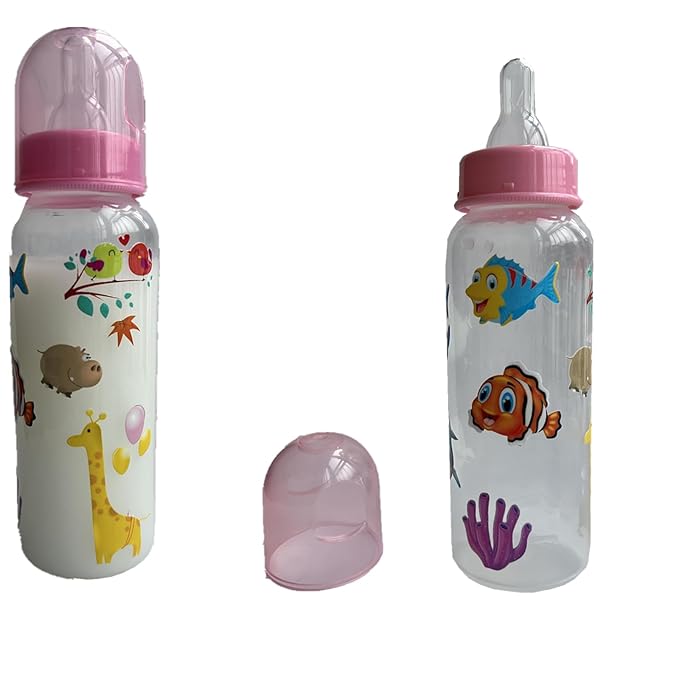 Adult Sized Pacifier and Bottle Set，Print May Vary,250ml (Pink)